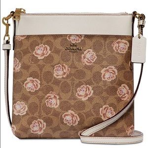 Coach Kitt Messenger Crossbody Rose Print